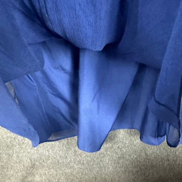 J. Crew Petite 2 Blue Sleeveless Pleated Midi Dress Lightweight & Flowy - Picture 8 of 13